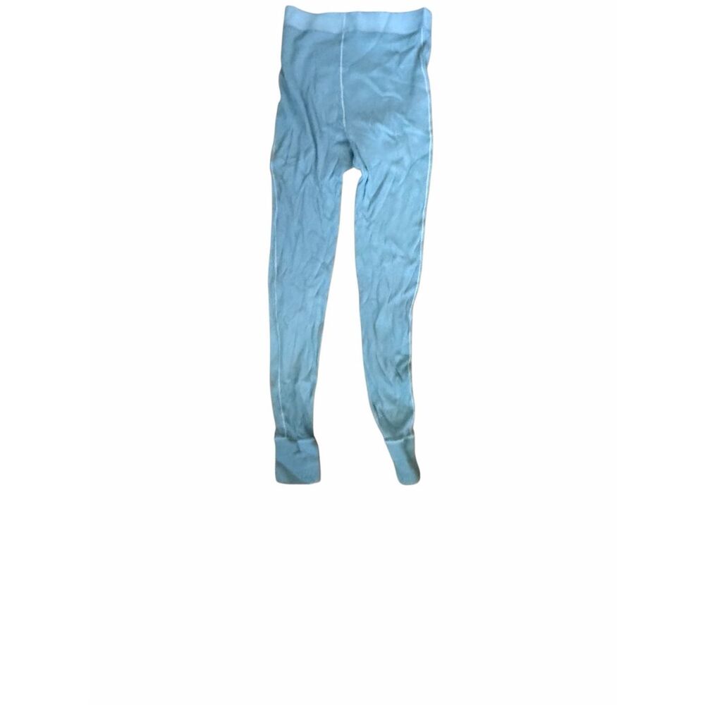 SKIMS Women's Light Blue Ribbed Lounge Pants Casual Straight Leg Size S